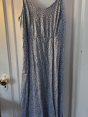 Blue Printed Japna Dress